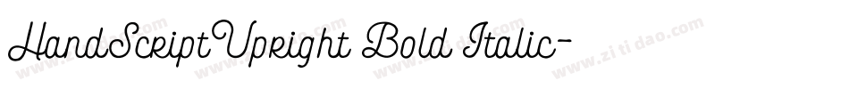HandScriptUpright Bold Italic字体转换
